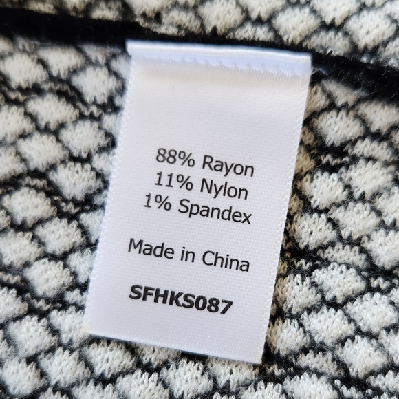 41 Hawthorn "Zander Sweater Dress" Thick Knit Grey Black White Women's Size L - Picture 9 of 11